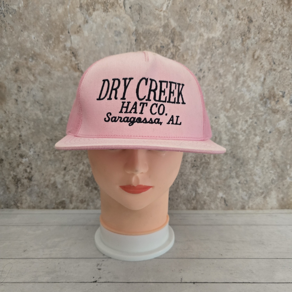 Yupoong Dry Creek Hat Co Saragossa Alabama Pink Trucker Snapback Hat